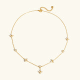 Collar de Trébol de Diamante de la Suerte