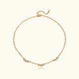 Collar de Trébol de Diamante de la Suerte