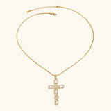 Collar de Cruz de Diamante Evangelina