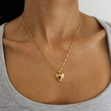 Collar de Corazón de Oro Vesper