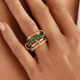 Anillo de Diamantes Apilados Imani