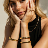 Brazalete Grande Apilable Melina en Oro