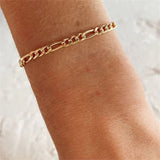 Pulsera de Cadena de Oro Saturno