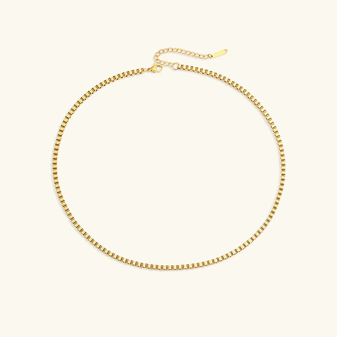 Collar de Cadena de Caja de Oro Danica
