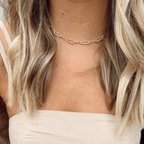Collar de Cadena de Oro Ámbar