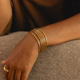 Conjunto de Pulseras Doradas Shannon