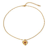 Collar de Corazón de Oro Vesper