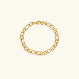 Pulsera de Cadena de Oro Saturno