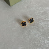 CLOVER | PENDIENTES NEGROS