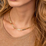 Collar de Cadena de Oro Ámbar