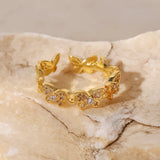 Anillo de Oro Colleen Mariposa