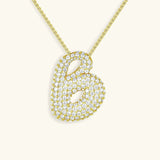 Collar de Diamante Inicial Burbuja
