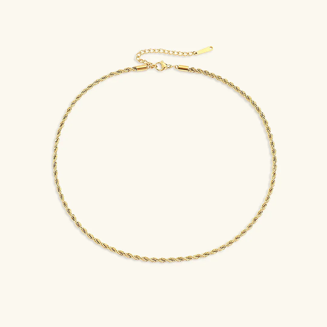 Collar de Cadena de Cuerda Bianca en Oro