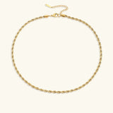 Collar de Cadena de Cuerda Bianca en Oro