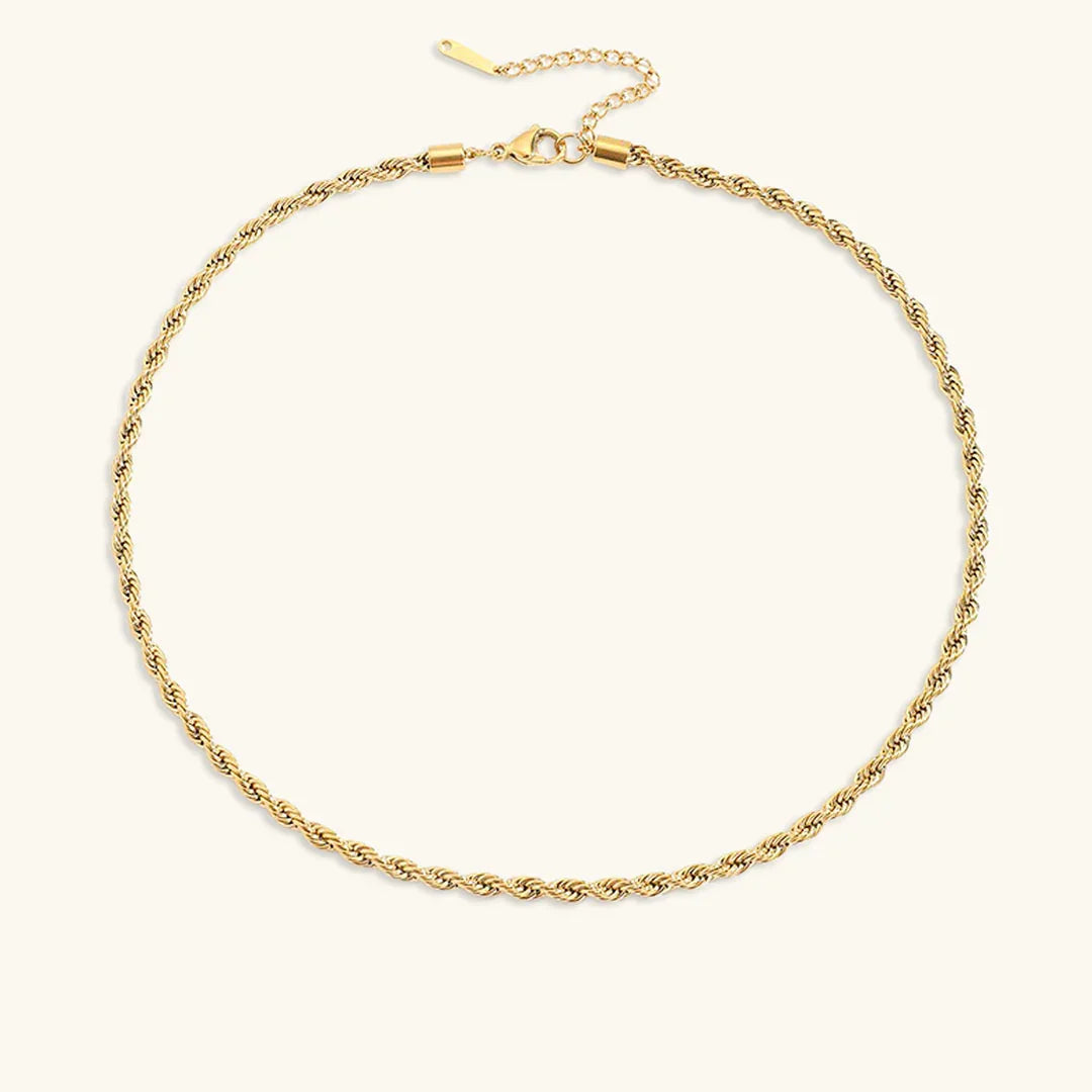Collar de Cadena de Cuerda Bianca en Oro