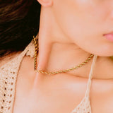Collar de Cadena de Cuerda Bianca en Oro