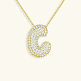 Collar de Diamante Inicial Burbuja