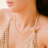 Collar de Cadena de Cuerda de Oro