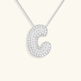 Collar de Diamante Inicial Burbuja