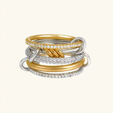 Anillo de Diamantes Apilados Collina