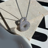Collar de Diamante Inicial Burbuja