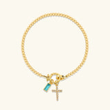 Pulsera Cruz de Piedra de Nacimiento Amalia