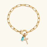 Pulsera Cruz de Piedra de Nacimiento Annabella