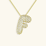 Collar de Diamante Inicial Burbuja