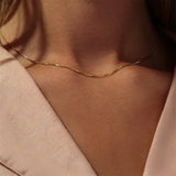 Collar de Cadena de Caja de Oro Danica