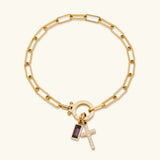 Pulsera Cruz de Piedra de Nacimiento Annabella
