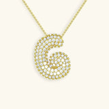 Collar de Diamante Inicial Burbuja