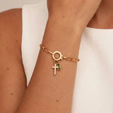 Pulsera Cruz de Piedra de Nacimiento Annabella