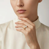 Anillo de Pétalo de Diamante Clestine