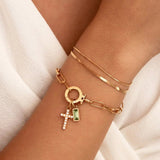 Pulsera Cruz de Piedra de Nacimiento Annabella
