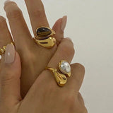 Anillo de Perla Ámbar Mara