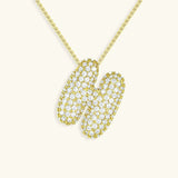 Collar de Diamante Inicial Burbuja
