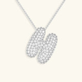 Collar de Diamante Inicial Burbuja