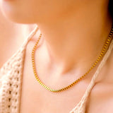 Collar de Cadena de Caja de Oro Danica