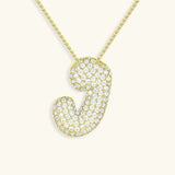 Collar de Diamante Inicial Burbuja