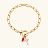 Pulsera Cruz de Piedra de Nacimiento Annabella