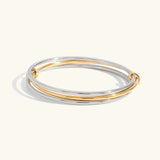 Pulsera Apilada de Dos Tonos Romina