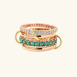 Anillo de Diamantes Apilados Imani