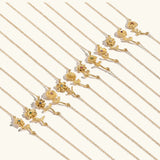 Collar de Oro con Flor de Nacimiento Maribelle