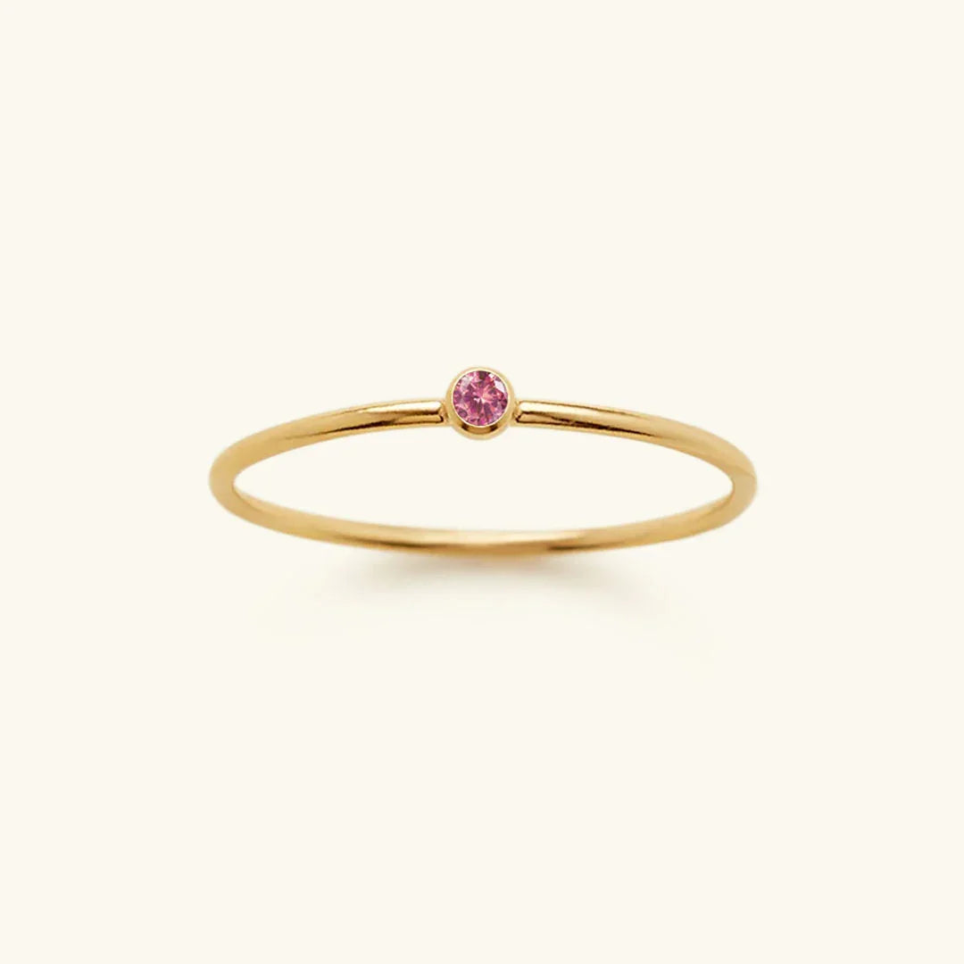 Anillo Apilable de Piedra de Nacimiento Amelia