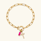 Pulsera Cruz de Piedra de Nacimiento Annabella