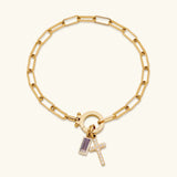 Pulsera Cruz de Piedra de Nacimiento Annabella