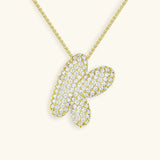 Collar de Diamante Inicial Burbuja