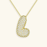 Collar de Diamante Inicial Burbuja