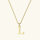 Collar de Inicial de Letra Therese en Oro
