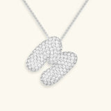 Collar de Diamante Inicial Burbuja